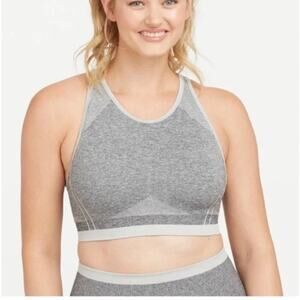 SPANX Spacedye Cloudy Grey Seamless Racerback Sculpt Bra Size S